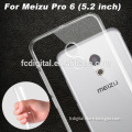 2016 Case Cover 0.6mm Ultrathin Transparent TPU Soft Cover Phone Case For Meizu Pro 6 Pro6 Back Cover (5.2 inch)